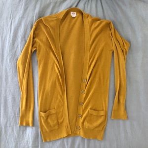 Mossimo Supply Co Mustard Yellow Cardigan